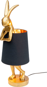 ANIMAL RABBIT - LED polyresin table lamp with linen lampshade by KARE Design - view 3